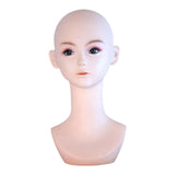 Maxbell Bald Manikin Head Multipurpose Smooth Wig Display Model for Scarves Wig Hats