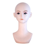 Maxbell Bald Manikin Head Multipurpose Smooth Wig Display Model for Scarves Wig Hats