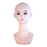 Maxbell Bald Manikin Head Multipurpose Smooth Wig Display Model for Scarves Wig Hats