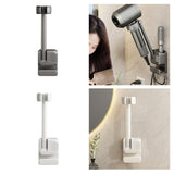 Maxbell Lazy Hair Dryer Stand Hands Free Hair Dryer Organizer for Household Bathroom Gray