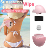 Maxbell Sunscreen Applicator with Lid Portable Washable Reusable for Swim Home Beach pink