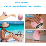Maxbell Sunscreen Applicator with Lid Portable Washable Reusable for Swim Home Beach pink