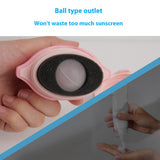 Maxbell Sunscreen Applicator with Lid Portable Washable Reusable for Swim Home Beach pink