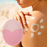 Maxbell Sunscreen Applicator with Lid Portable Washable Reusable for Swim Home Beach pink