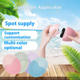 Maxbell Sunscreen Applicator with Lid Portable Washable Reusable for Swim Home Beach blue