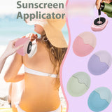 Maxbell Sunscreen Applicator with Lid Portable Washable Reusable for Swim Home Beach blue