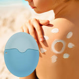 Maxbell Sunscreen Applicator with Lid Portable Washable Reusable for Swim Home Beach blue