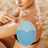 Maxbell Sunscreen Applicator with Lid Portable Washable Reusable for Swim Home Beach blue