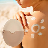 Maxbell Sunscreen Applicator with Lid Portable Washable Reusable for Swim Home Beach Khaki