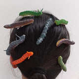 Maxbell 12x Crawl Caterpillar Hair Clips Halloween Hair Claw Cosplay Funny Barrettes