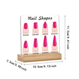 Maxbell Nail Shape Display Stand Clear Small Photo Props Standing Nail Room Supplies