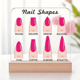 Maxbell Nail Shape Display Stand Clear Small Photo Props Standing Nail Room Supplies