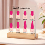Maxbell Nail Shape Display Stand Clear Small Photo Props Standing Nail Room Supplies