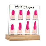 Maxbell Nail Shape Display Stand Clear Small Photo Props Standing Nail Room Supplies