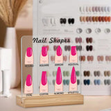 Maxbell Nail Shape Display Stand Clear Small Photo Props Standing Nail Room Supplies