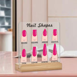Maxbell Nail Shape Display Stand Clear Small Photo Props Standing Nail Room Supplies