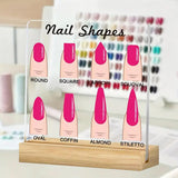 Maxbell Nail Shape Display Stand Clear Small Photo Props Standing Nail Room Supplies