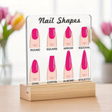 Maxbell Nail Shape Display Stand Clear Small Photo Props Standing Nail Room Supplies