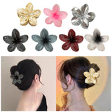 Maxbell Flower Shape Hair Claw Clip Nonslip Hair Clip for Women   Gray