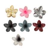 Maxbell Flower Shape Hair Claw Clip Nonslip Hair Clip for Women   Gray