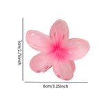 Maxbell Flower Shape Hair Claw Clip Nonslip Hair Clip for Women   Pink