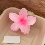 Maxbell Flower Shape Hair Claw Clip Nonslip Hair Clip for Women   Pink