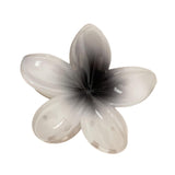 Maxbell Flower Shape Hair Claw Clip Nonslip Hair Clip for Women   White Gray
