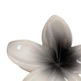 Maxbell Flower Shape Hair Claw Clip Nonslip Hair Clip for Women   White Gray