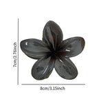 Maxbell Flower Shape Hair Claw Clip Nonslip Hair Clip for Women   Deep Gray