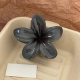 Maxbell Flower Shape Hair Claw Clip Nonslip Hair Clip for Women   Deep Gray