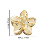 Maxbell Flower Shape Hair Claw Clip Nonslip Hair Clip for Women   Gold
