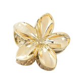 Maxbell Flower Shape Hair Claw Clip Nonslip Hair Clip for Women   Gold