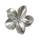 Maxbell Flower Shape Hair Claw Clip Nonslip Hair Clip for Women   Silver