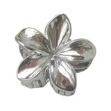 Maxbell Flower Shape Hair Claw Clip Nonslip Hair Clip for Women   Silver