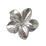 Maxbell Flower Shape Hair Claw Clip Nonslip Hair Clip for Women   Silver