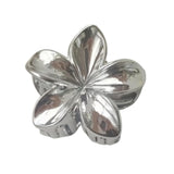 Maxbell Flower Shape Hair Claw Clip Nonslip Hair Clip for Women   Silver