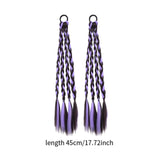 Maxbell 2x Braids Extensions Hair Extensions for Holiday Stage Performance Daily Use violet