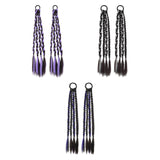 Maxbell 2x Braids Extensions Hair Extensions for Holiday Stage Performance Daily Use violet