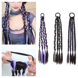 Maxbell 2x Braids Extensions Hair Extensions for Holiday Stage Performance Daily Use violet