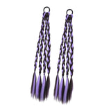 Maxbell 2x Braids Extensions Hair Extensions for Holiday Stage Performance Daily Use violet
