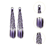 Maxbell 2x Braids Extensions Hair Extensions for Holiday Stage Performance Daily Use violet