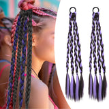 Maxbell 2x Braids Extensions Hair Extensions for Holiday Stage Performance Daily Use violet
