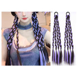Maxbell 2x Braids Extensions Hair Extensions for Holiday Stage Performance Daily Use violet