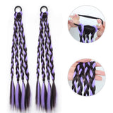 Maxbell 2x Braids Extensions Hair Extensions for Holiday Stage Performance Daily Use violet