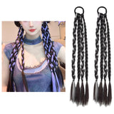 Maxbell 2x Braids Extensions Hair Extensions for Holiday Stage Performance Daily Use grey