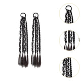 Maxbell 2x Braids Extensions Hair Extensions for Holiday Stage Performance Daily Use grey