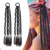 Maxbell 2x Braids Extensions Hair Extensions for Holiday Stage Performance Daily Use grey