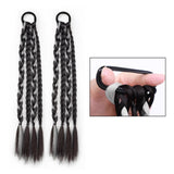 Maxbell 2x Braids Extensions Hair Extensions for Holiday Stage Performance Daily Use grey