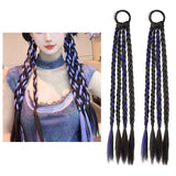 Maxbell 2x Braids Extensions Hair Extensions for Holiday Stage Performance Daily Use dark violet