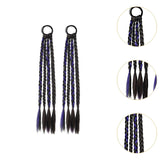 Maxbell 2x Braids Extensions Hair Extensions for Holiday Stage Performance Daily Use dark violet